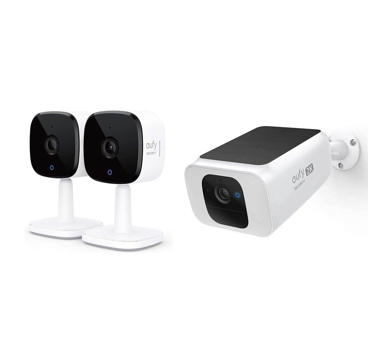 eufy Wireless Outdoor Security Camera, 2K Solar Powered