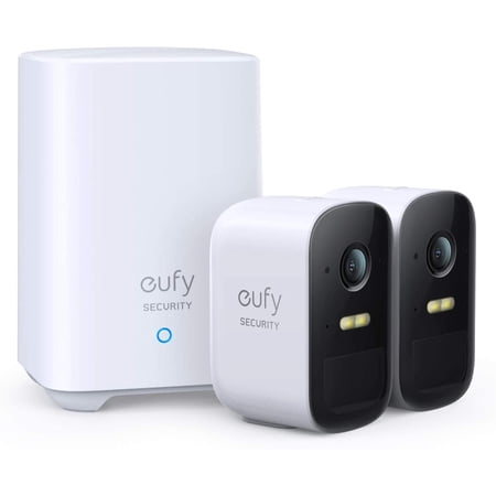Anker eufy Security Cam, 2C Pro 2-Cam Kit, Wireless Home Security System with 2K Resolution, 180-Day Battery Life, HomeKit Compatibility, IP67, Night Vision