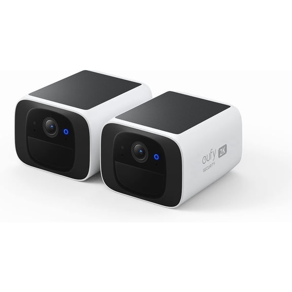 eufy Security SoloCam S220, Solar Security Camera, Wireless Outdoor Camera, Battery Camera, 2K camera, HomeBase 3 Compatibley, 2-Cam Pack