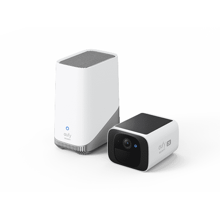 eufy Security SoloCam S220, Wireless Outdoor Camera, Solar Camera, Battery Camera, 2K camera, with HomeBase S380 (HomeBase 3)