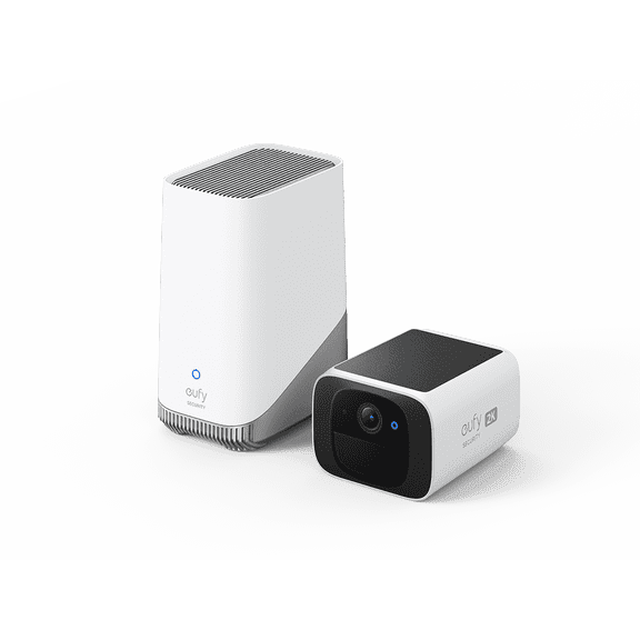 eufy Security SoloCam S220, Wireless Outdoor Camera, Solar Camera, Battery Camera, 2K camera, with HomeBase S380 (HomeBase 3)