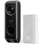 جرس باب فيديو أمني من eufy S330 سلكي مع جرس، وكاميرا مزدوجة، وواقي توصيل