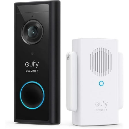 eufy Security Battery Video Doorbell C210 Kit, 1080p, No Subscription, Wi-Fi, 120-Day Battery Life, AI Detection, 2-Way Audio, Remote Monitoring