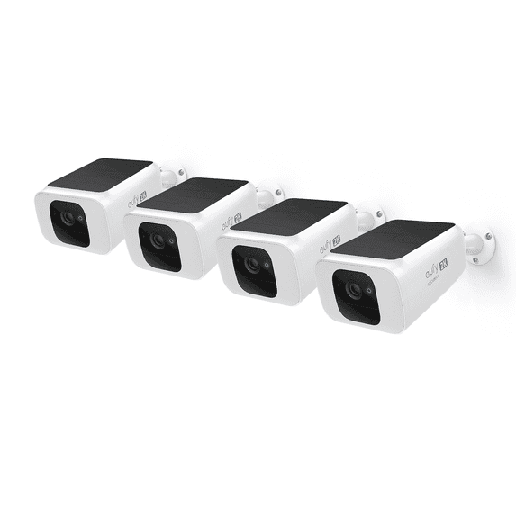 Eufy SoloCam S230 Solar Security Camera S40, 4K UHD, 4-Cam Kit, White, 4-Pack