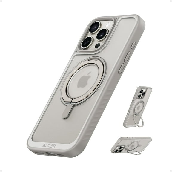 Anker FlexStand Magnetic Phone Case for iPhone 16 Pro Max Case, 360 Ring Stand and Matte Protective Cover, 6.9-Inch iPhone Mobile Case Compatible with Improved MagSafe Compatibility