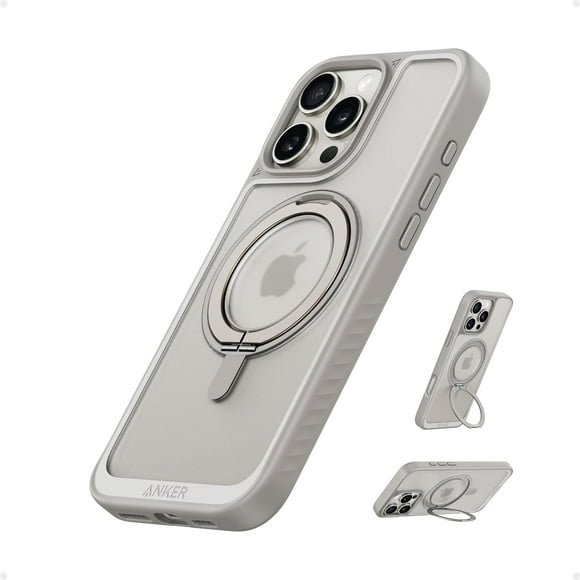 Anker FlexStand Magnetic Phone Case for iPhone 16 Pro Case, 360 Ring Stand and Matte Protective Cover, 6.3-Inch iPhone Mobile Case Compatible with Improved MagSafe Compatibility