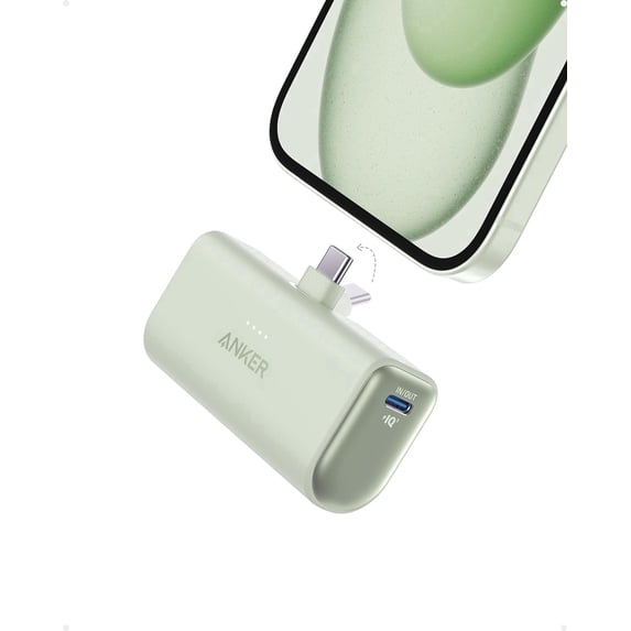 Anker iPhone 17 Portable Charger, Nano Power Bank with Built-in USB C Connector, 5,000mAh Portable Charger 22.5W, Compatible for iPhone 17 Series, Samsung S23 Series, iPad Pro/Air, AirPods, and More