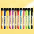 thumbnail image 1 of Ankereame 12-Pack Colorful Dry Erase Markers with Magnetic Eraser, Non-Toxic Washable Ink, Multi-Surface for Ki-ds & Teachers, 12 Bright Colors, 1 of 6