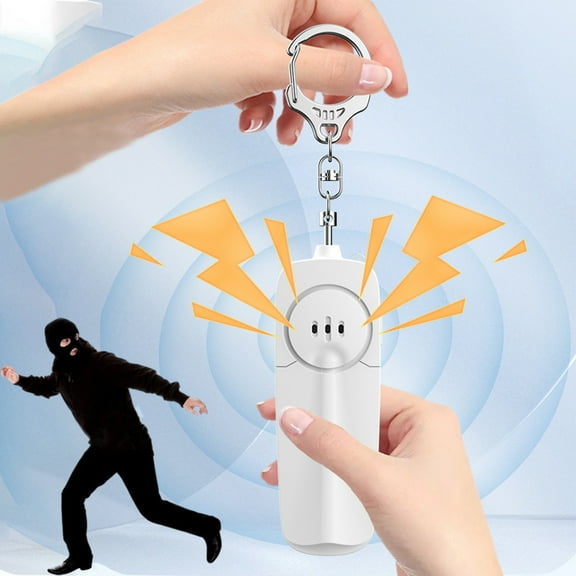 130dB Personal Safety Alarm Keychain with LED Flashlight - Compact Self-Defense Alarm for Travel & Night Walking