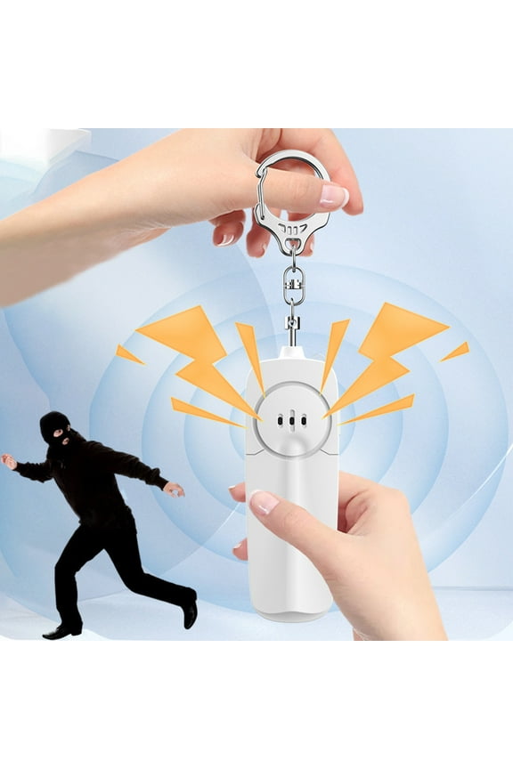 130dB Personal Safety Alarm Keychain with LED Flashlight - Compact Self-Defense Alarm for Travel & Night Walking