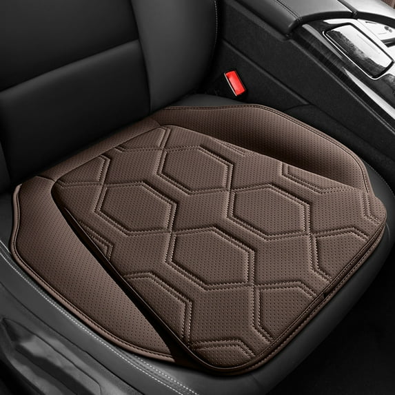Ankereame All Season Car Seat Cushion, Breathable Perforated Sandwich Mesh, Comfortable Support, Brown, Universal Fit for Cars - 52x50x3cm