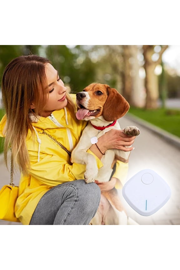 Bluetooth 5.0 Key Finder & Pet Tracker, Portable Anti-Lost Device for Keys, Wallet, Bag - iOS/Android Compatible (White)