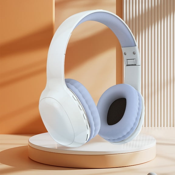 Ankereame Bluetooth 5.3 Foldable Headband Wireless Headphones with Noise Cancelling, Stereo Sound, Built-in Microphone - Blue, 4-8H Battery Life, 10M Range