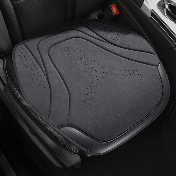 Breathable Mesh Car Seat Cushion - All Season Half Coverage, Polyester Material, Black, Comfortable Support for Car Seats