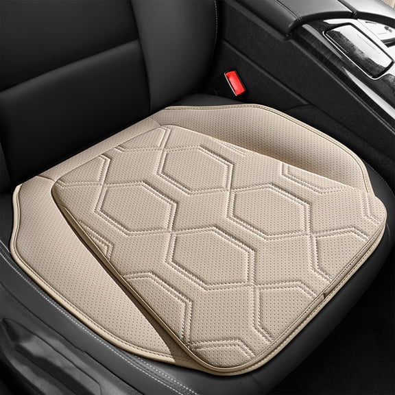 Ankereame Car Seat Cushion, All Season Breathable Perforated Mesh Pad - Comfortable Supportive, Durable, Beige (52x50x3cm)