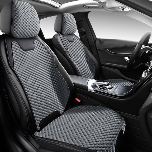 Car Seat Cushion Set with Backrest & Headrest - Ventilated, Breathable, Cooling for Summer, All Season Use, 3D Supportive, Universal Fit for Most Cars, Easy Install