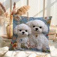 thumbnail image 1 of Ankereame Cute Animal Print 17x17 Pillow Cover - Soft Flock Machine Washable with Invisible Zipper Home Decor, 1 of 6
