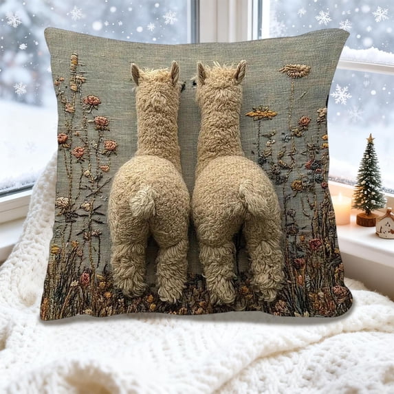 Ankereame Cute Animal Print Throw Pillow Cover 18x18 Inch - Machine Washable Indoor Outdoor Decorative