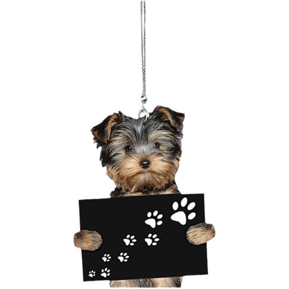 Cute Handmade Acrylic Dog Charm - Car Rearview Mirror Pendant, Keychain & Home Office Decoration
