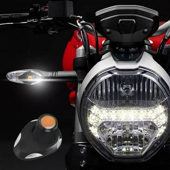 Double Sided Motorcycle LED Turn Signals - High Brightness, Easy Install, Universal Fit for Most Models