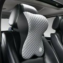 Ankereame Ergonomic Adjustable Car Headrest - Dual-Wing Neck Support Pillow for Fatigue Relief, Soft Washable Detachable Cover, Universal Fit for SUV/Truck/Sedan, Gray