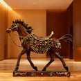 thumbnail image 1 of Ankereame Feng Shui Galloping Horse Figurine - Resin Wealth Attracting Decor for Home Office Desk & Housewarming Gift, 1 of 4