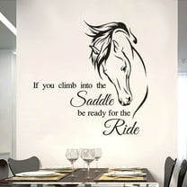 Inspirational Equestrian Quote Wall Decal - 50x50cm PVC Removable Peel and Stick Home Decor