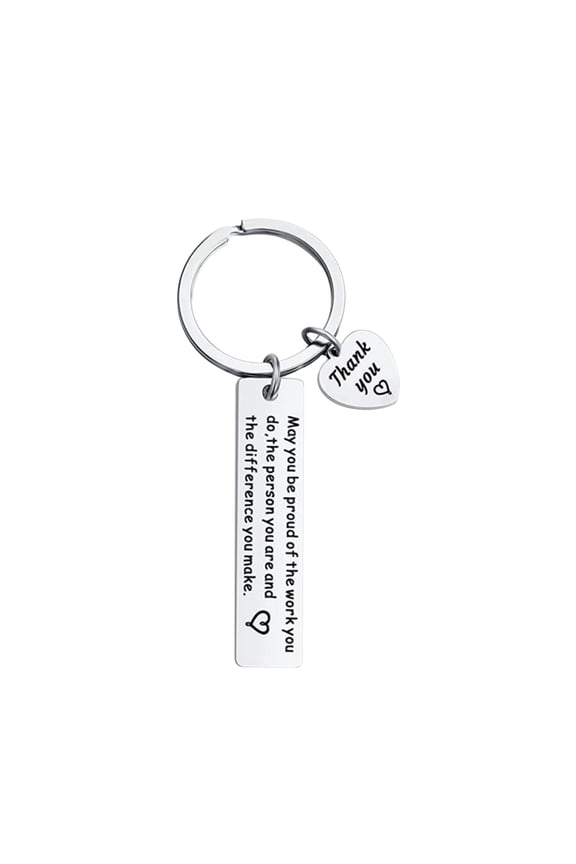 Inspirational Stainless Steel Keychain - Encouraging Quote Gift for Friends, Love & Gratitude Motivational Keyring