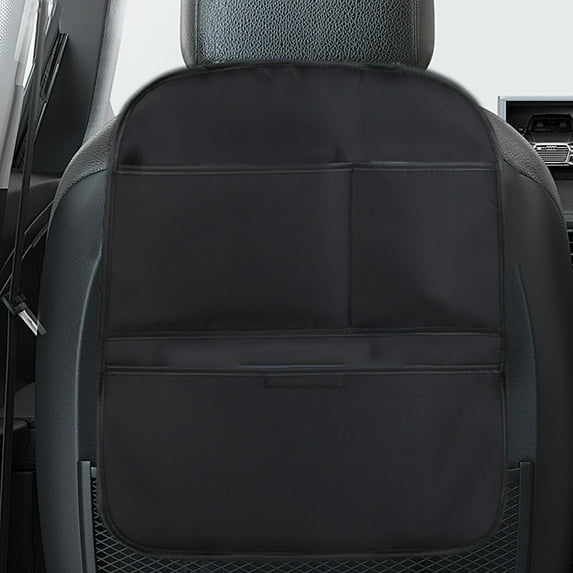 Ankereame Leather Car Seat Back Kick Mat - Universal Fit, Easy to Clean, Protects from Ki-ds' Kicks & Dirt