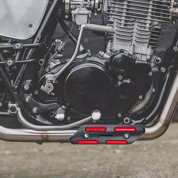 Motorcycle Exhaust Heat Shield - Anti-Scald, Decorative, Thermal Insulation - Red Plastic Cover for Modification