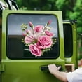 thumbnail image 1 of Ankereame Pink Rose Romantic Car Decals - Waterproof Stickers for Bathroom Tiles, Decorative, Scratch Cover, 1 of 6