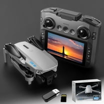 RC Quadcopter Drone with 1080P Camera, Brushless Motor, 4.3" Screen Remote, Altitude Hold, Under 250g No Registration, Gesture Control - for Kids, Adults, Beginners