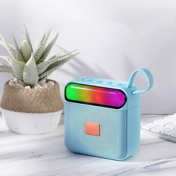 RGB Bluetooth Speaker 5.3 - Low Latency Gaming Desktop Speaker with Colorful RGB Lights, Long Battery Life, Wide Sound Coverage