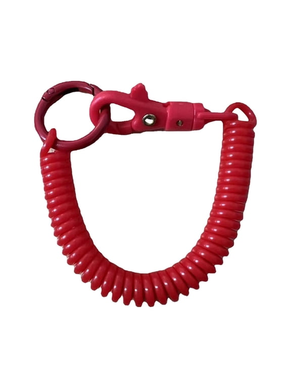 Retractable Plastic Spring Lanyard - Multi-Functional Key Chain with Key Ring, Anti-Lost Phone Accessory & Bag Charm for Car Keys, Purse Decoration & Small Items