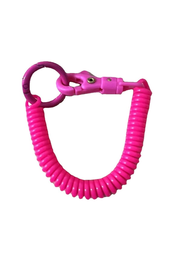 Retractable Spring Keychain - Plastic Telescopic Lanyard, Multi-Functional Key Ring for Keys, Phone, Car & Bag Decoration, Anti-Loss Portable Accessory