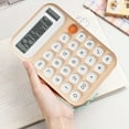 thumbnail image 1 of Solar Calculator Dual Power | Portable for Stu-dents & Office | Colorful Orange Design | Large Buttons | Solar & AAA Battery Powered, 1 of 6