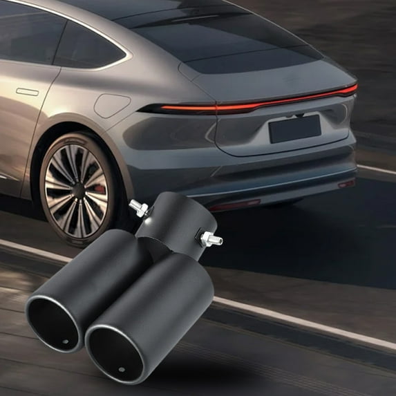 Stainless Steel Exhaust Tip - Universal Fit Decorative Tailpipe Cover, Easy to Install for Car Modification