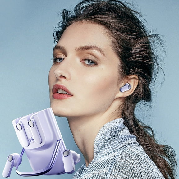 True Wireless Earbuds with ANC Noise Canceling, Wireless Magnetic Charging, Long Battery Life, Digital Display & Low Latency - TWS Earbuds with Phone Stand