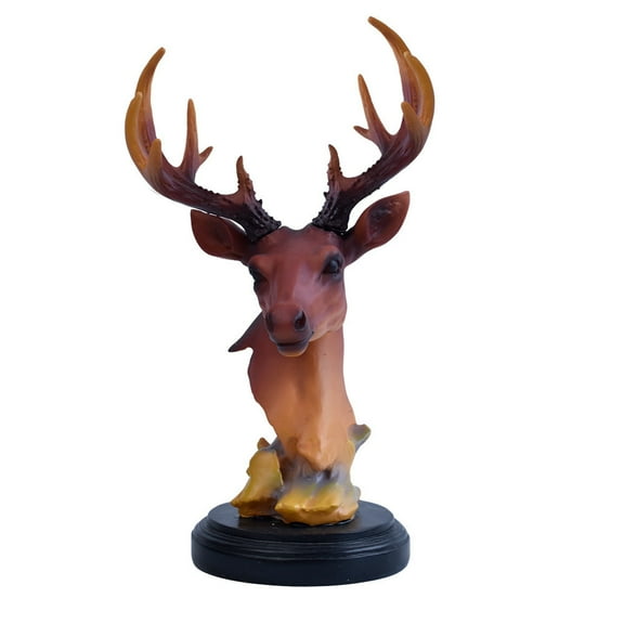 Ankereame Wealth Attracting Resin Deer Figurine - Lucky Prosperity Desk Ornament for Office Workspace, Elegant Decor Statue Gift for Business Success & Abundant Energy