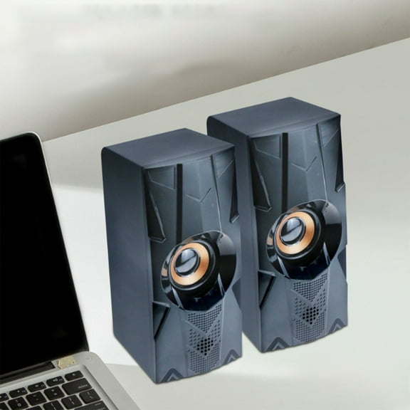 Wired Speakers - USB Surround Sound, No Delay, Plug and Play, Clear Sound for Gaming, Computer, Home Theater