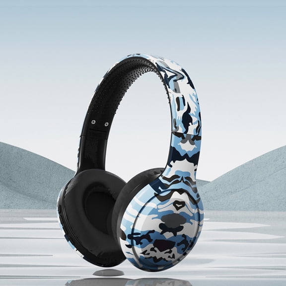 Ankereame Wireless Bluetooth Headphones 5.3 - Wired/Wireless Dual Mode, 30H Playtime, Subwoofer Stereo, Foldable, Skin-Friendly, for Mobile/Computer/Gaming/Sports - Blue