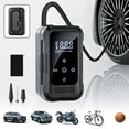 thumbnail image 1 of Wireless Portable Air Compressor, 60W Fast Inflating Tire Pump with Auto Shut-Off, LCD Display, LED Light & Power Bank for Car Bike Motorcycle Balls, 1 of 7
