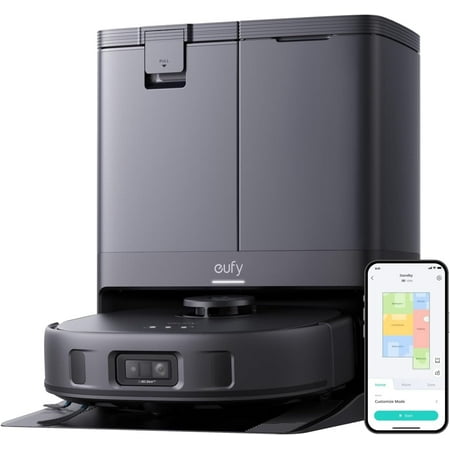eufy Clean - X10 Pro Omni Wi-Fi Connected Robot Vacuum & Mop with Self Washing and Self Drying Auto Empty Station - Black