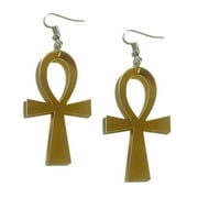 Ankh Acrylic Mirror Earrings Small