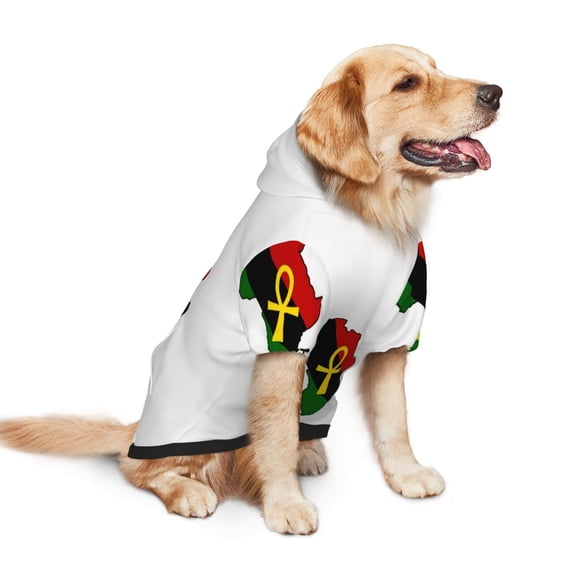 Ankh African Colored Africa Dog Hoodie Colorful Pullover Sweatshirts Medium