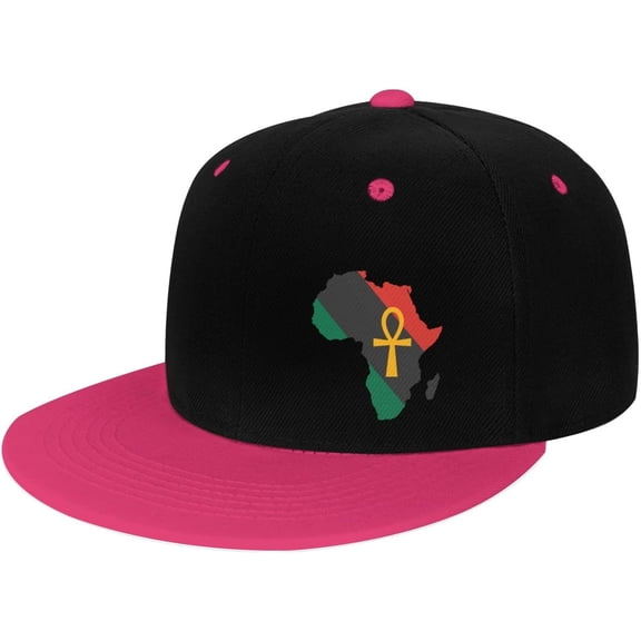 Ankh African Colored Africa Flat Bill Hats Contrast Hip Hop Baseball Cap Unisex Snapback Rock Caps