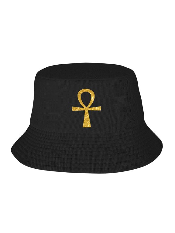 Ankh Cross Ancient Egyptian Bucket Hat For Womens And Mens Outdoor Beach Fisherman Hat Sun Hat