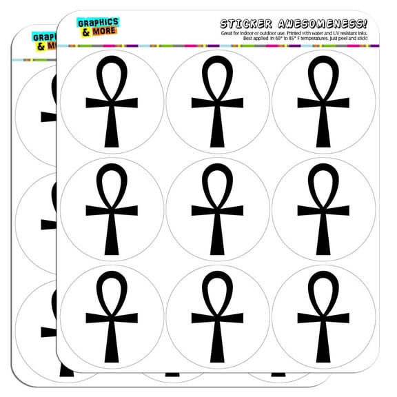 Ankh Cross Design 2" Scrapbooking Crafting Stickers