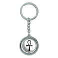 thumbnail image 1 of Ankh Cross Design Spinning Circle Metal Keychain, 1 of 1