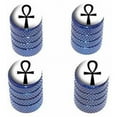thumbnail image 1 of Ankh Cross Design Tire Rim Wheel Aluminum Valve Stem Caps, Multiple Colors, 1 of 1